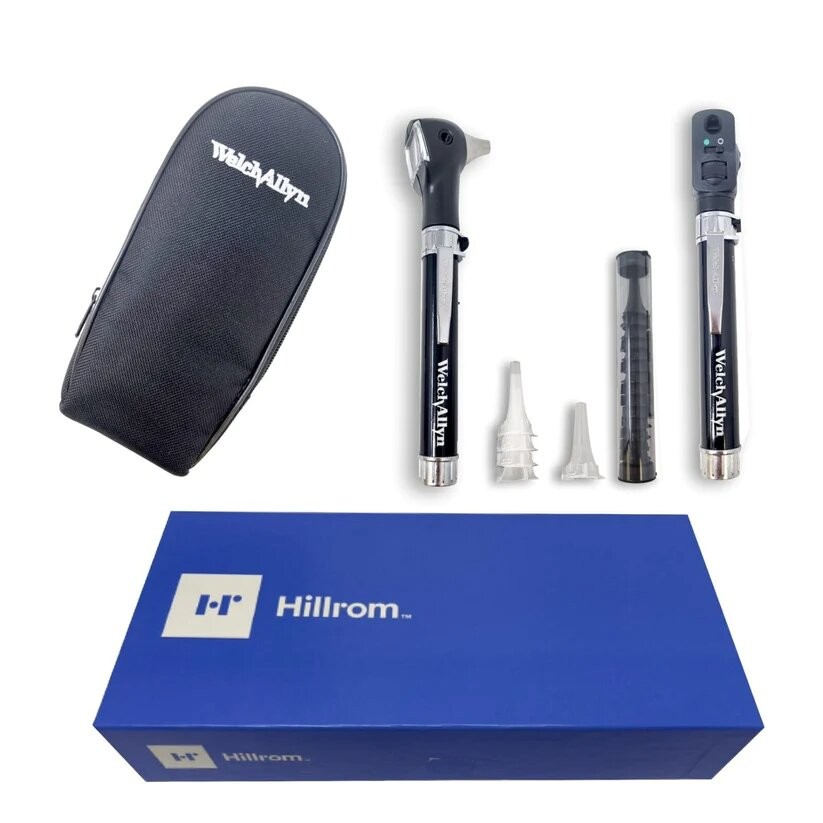 Welch Allyn / Hillrom Complete 95001 Pocketscope Diagnostic Set with Otoscope with 19 Specula & Ophthalmoscope