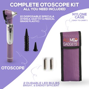 RiteScope Otoscope - Ear Scope with Light, Ear Infection Detector, Pocket Size, in Purple Color