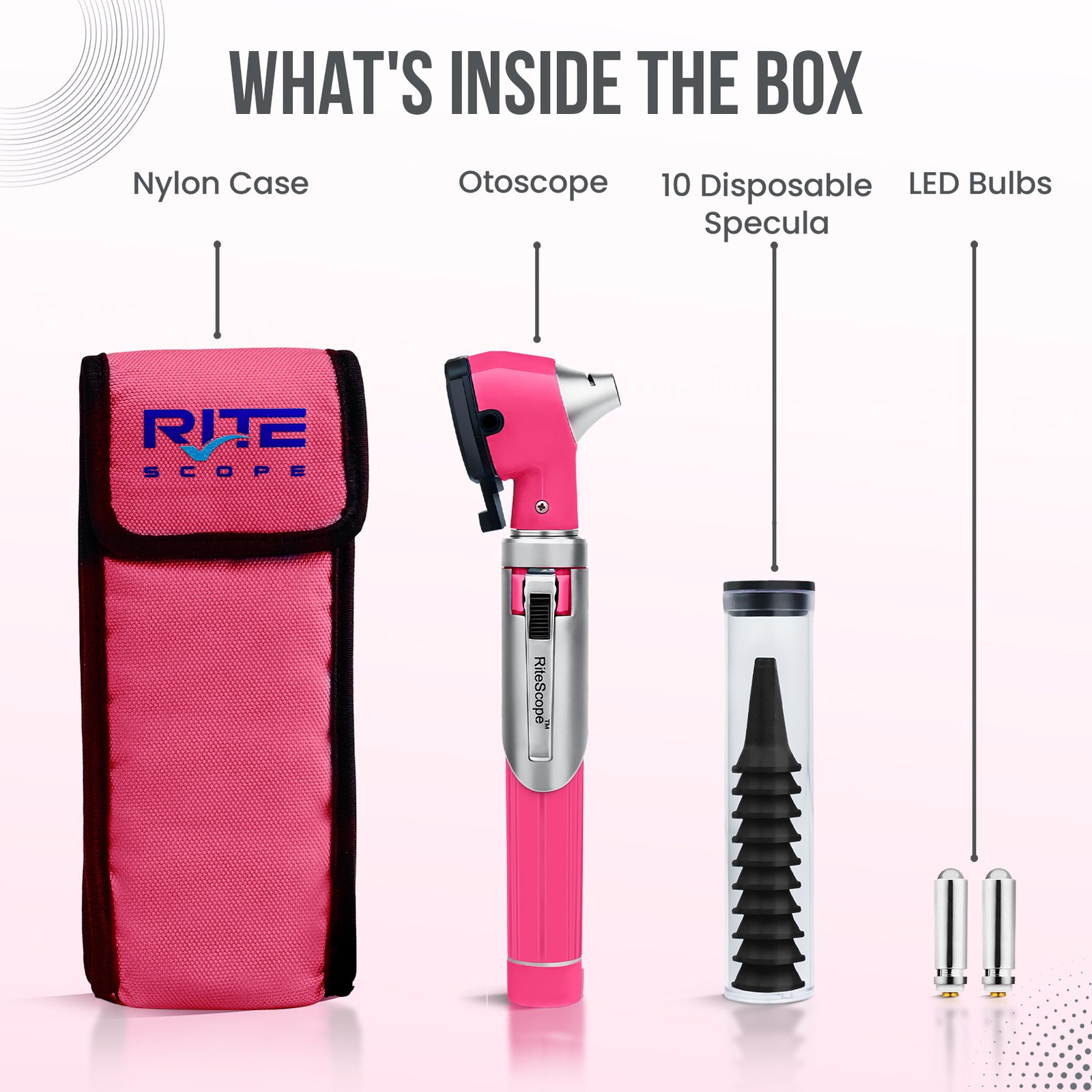 RiteScope Otoscope - Pink - Image 7
