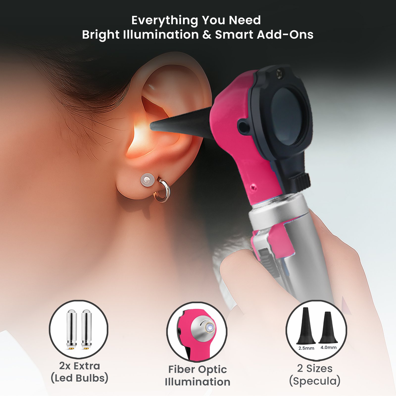 RiteScope Otoscope - Pink - Image 3